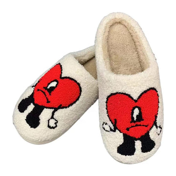 Bad Bunny Love Plush Slippers